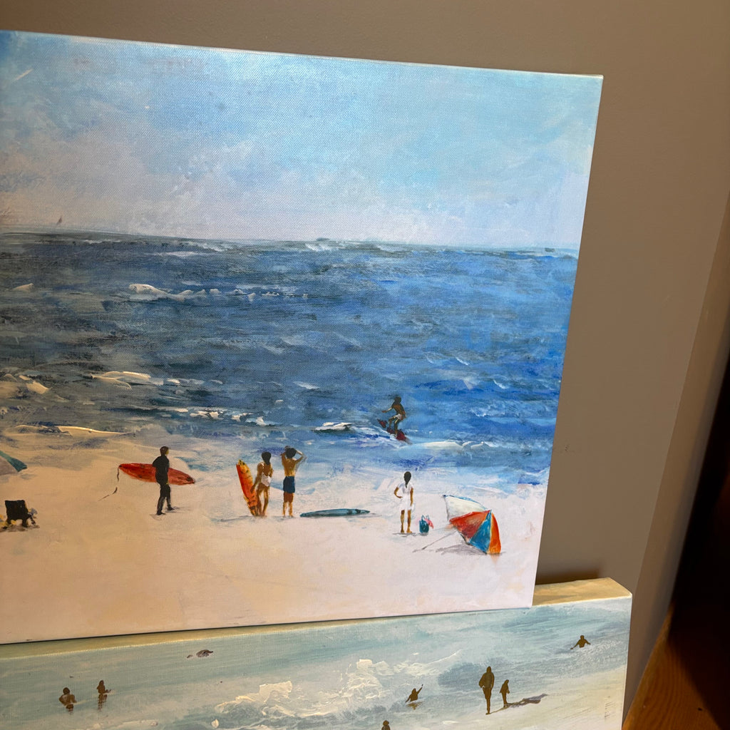 Y137 Set of 2 canvas artworks (beach scenes)