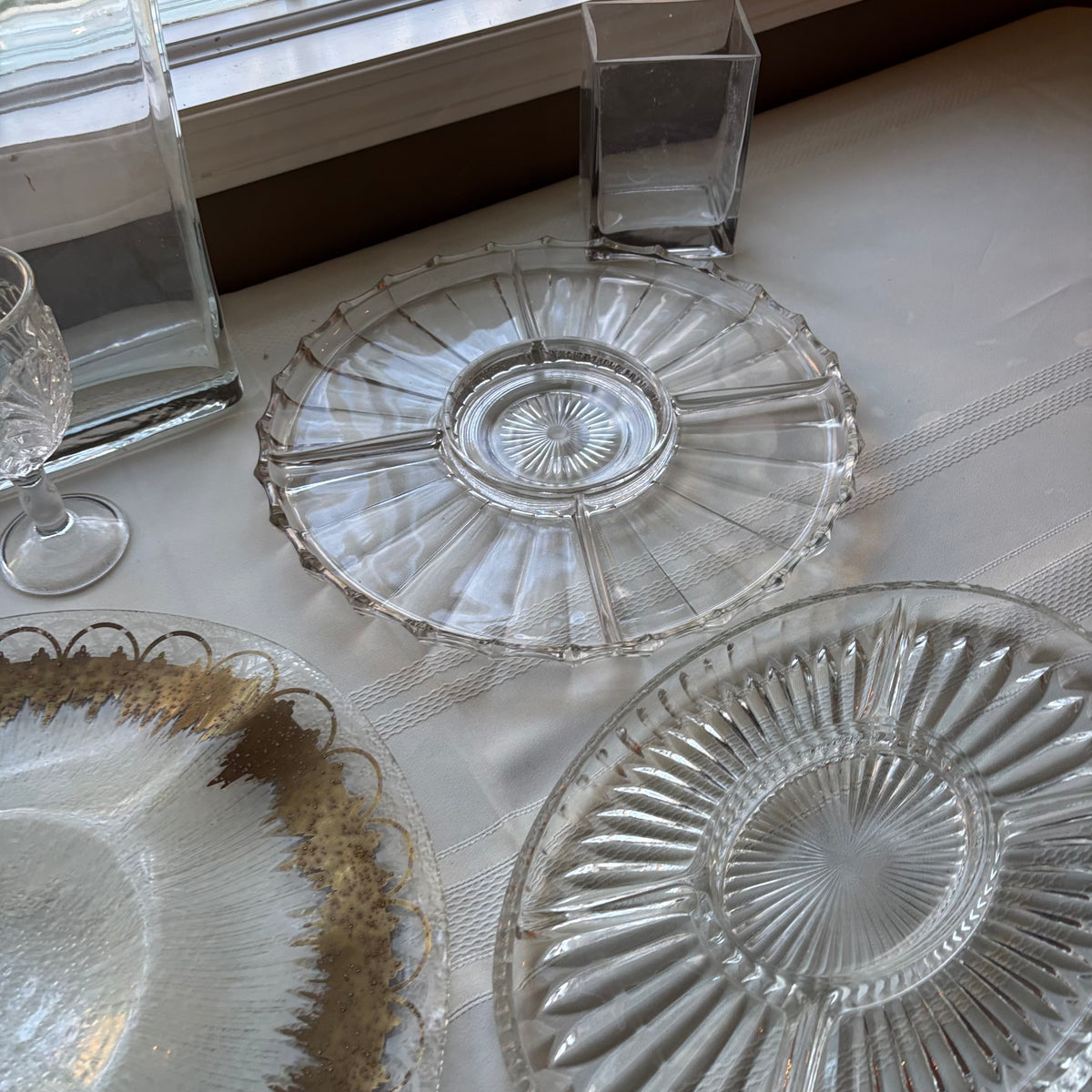 Y138 Vintage Grouping (Large heavy glass vase and more)