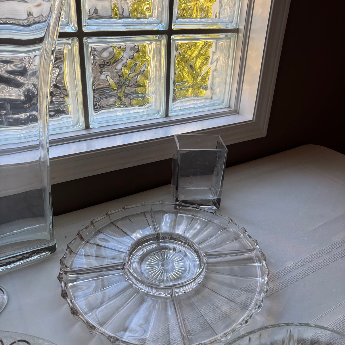 Y138 Vintage Grouping (Large heavy glass vase and more)
