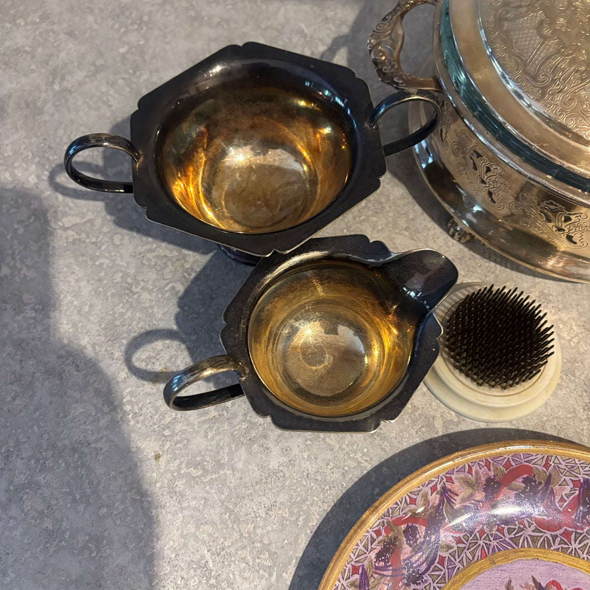 Y145 Vintage Kitchen Grouping (silverplate and more)