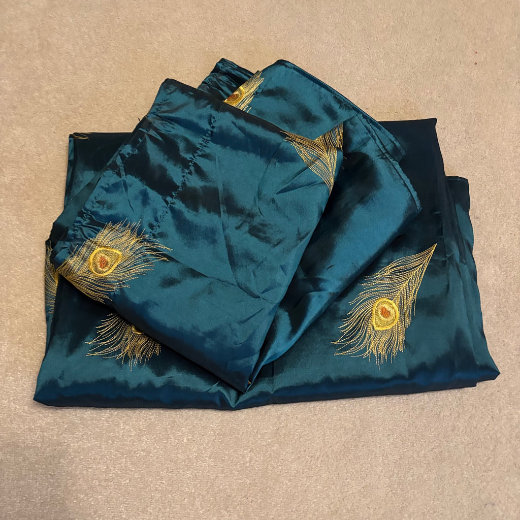 Y149 Pier One Imports curtains with peacock detail