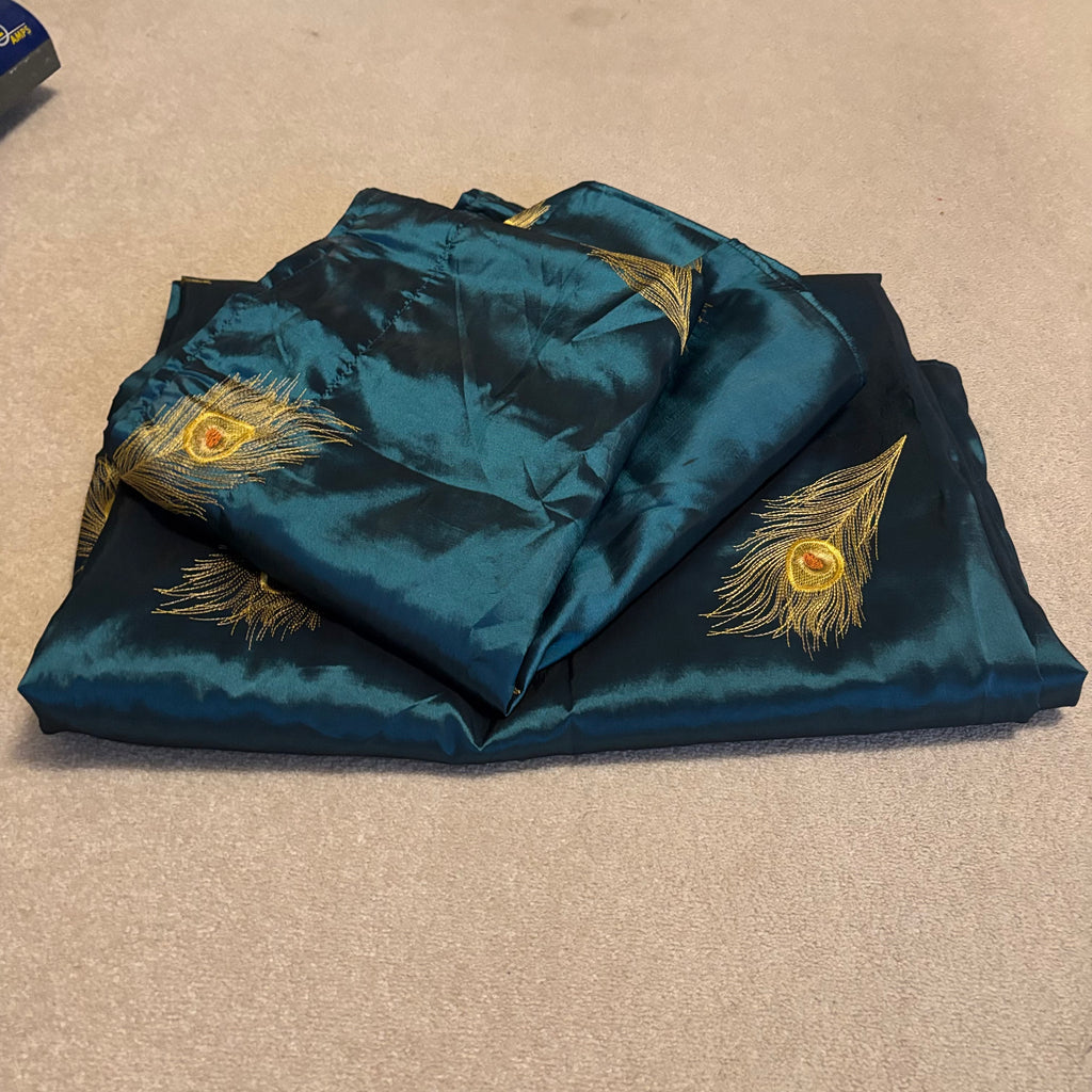 Y149 Pier One Imports curtains with peacock detail