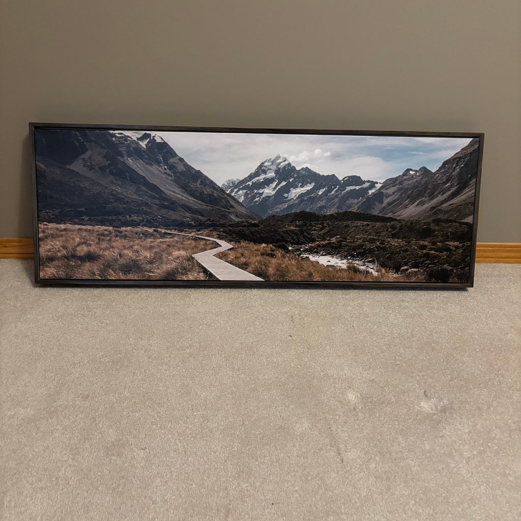 Y150 Framed canvas mountain print (37" x 33")