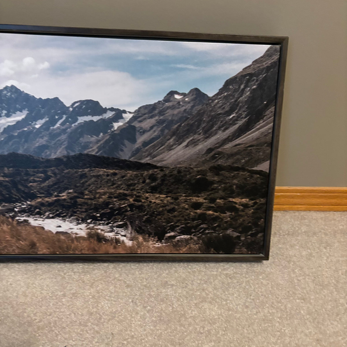 Y150 Framed canvas mountain print (37" x 33")