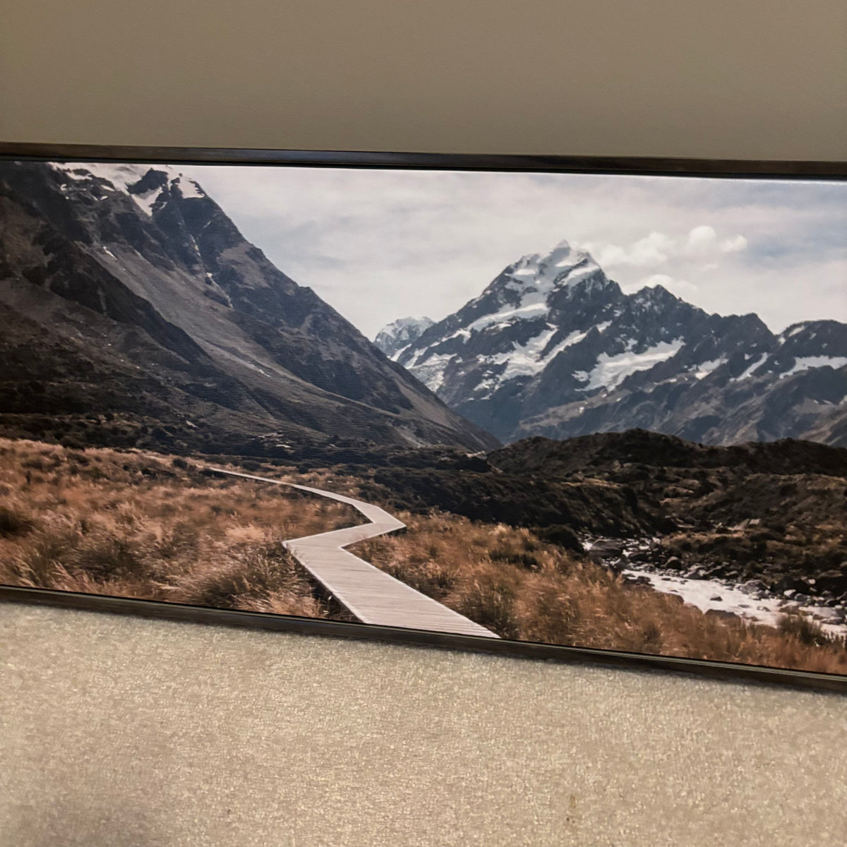 Y150 Framed canvas mountain print (37" x 33")