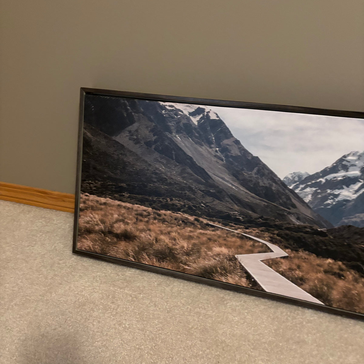 Y150 Framed canvas mountain print (37" x 33")