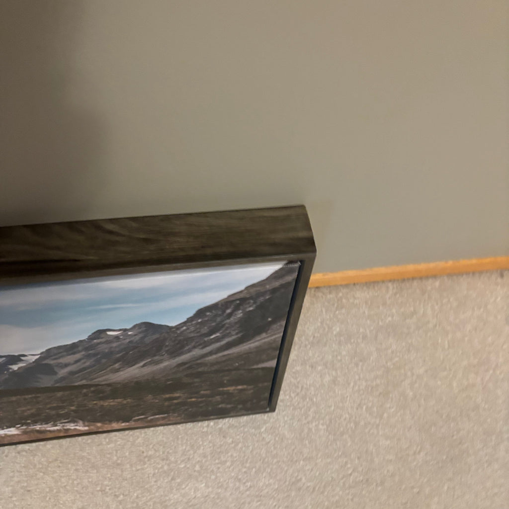Y150 Framed canvas mountain print (37" x 33")