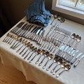 Y153 Vintage Birks "Louis de France" Regency Plate Flatware (67 pieces)