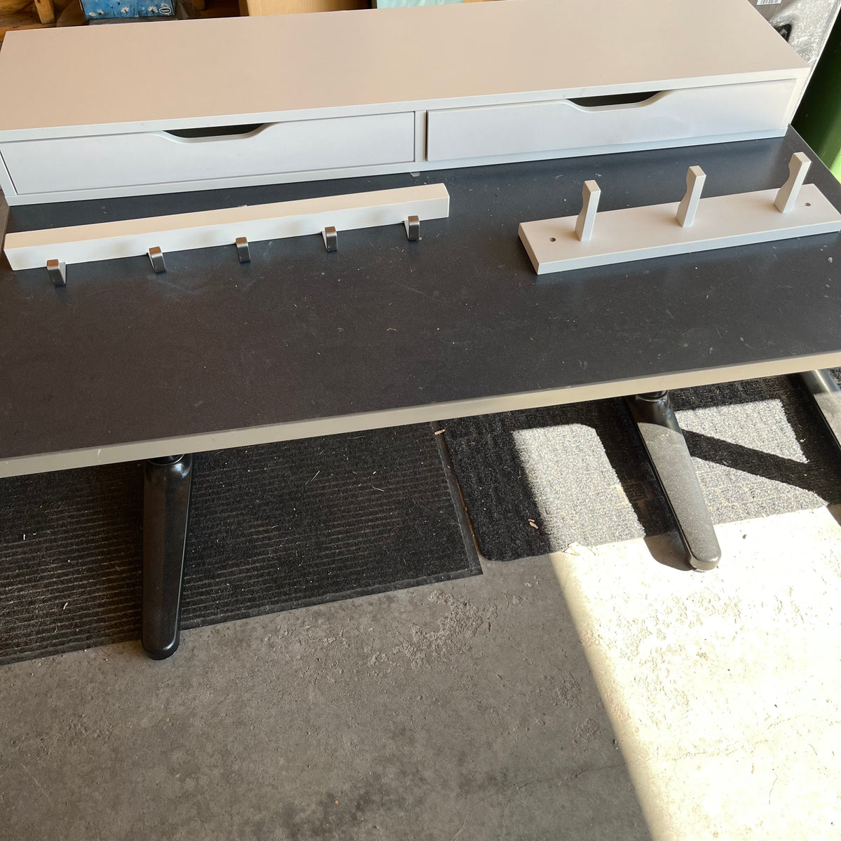 Y346 3 Piece white Storage Grouping (coat hooks and more)