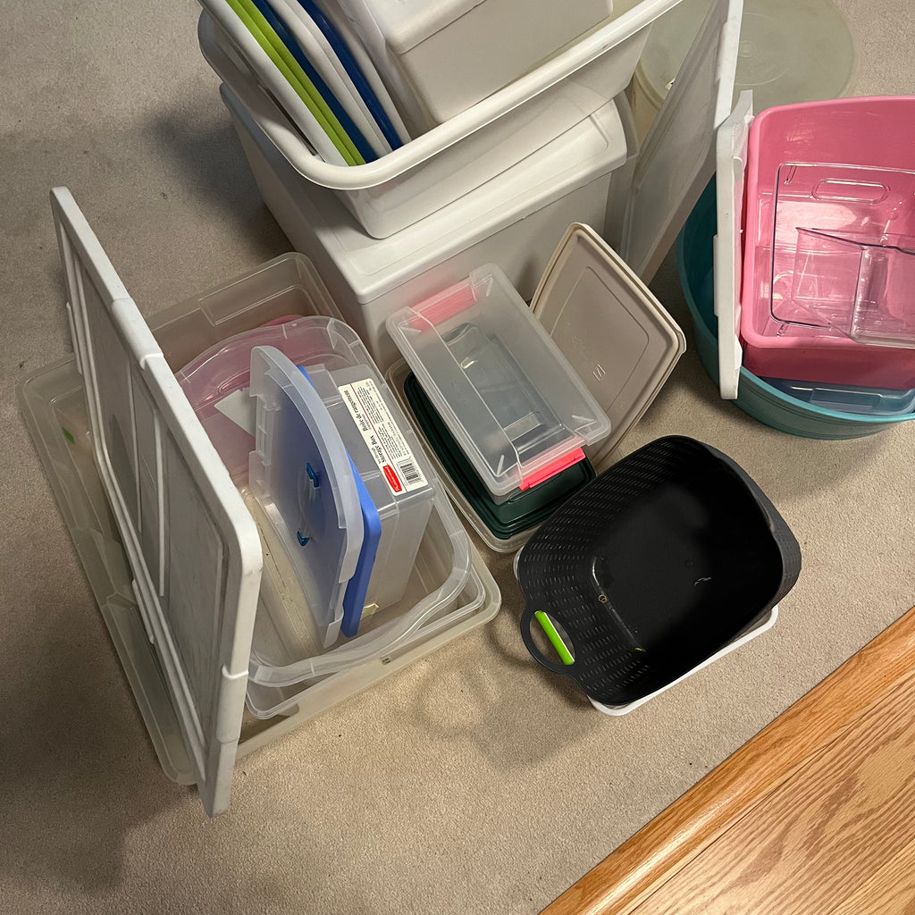 Y352 Storage Grouping (small plastic totes and more)