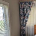 B300 Vintage drapes with rod (includes sheers, floral drapes and hanging hardware)