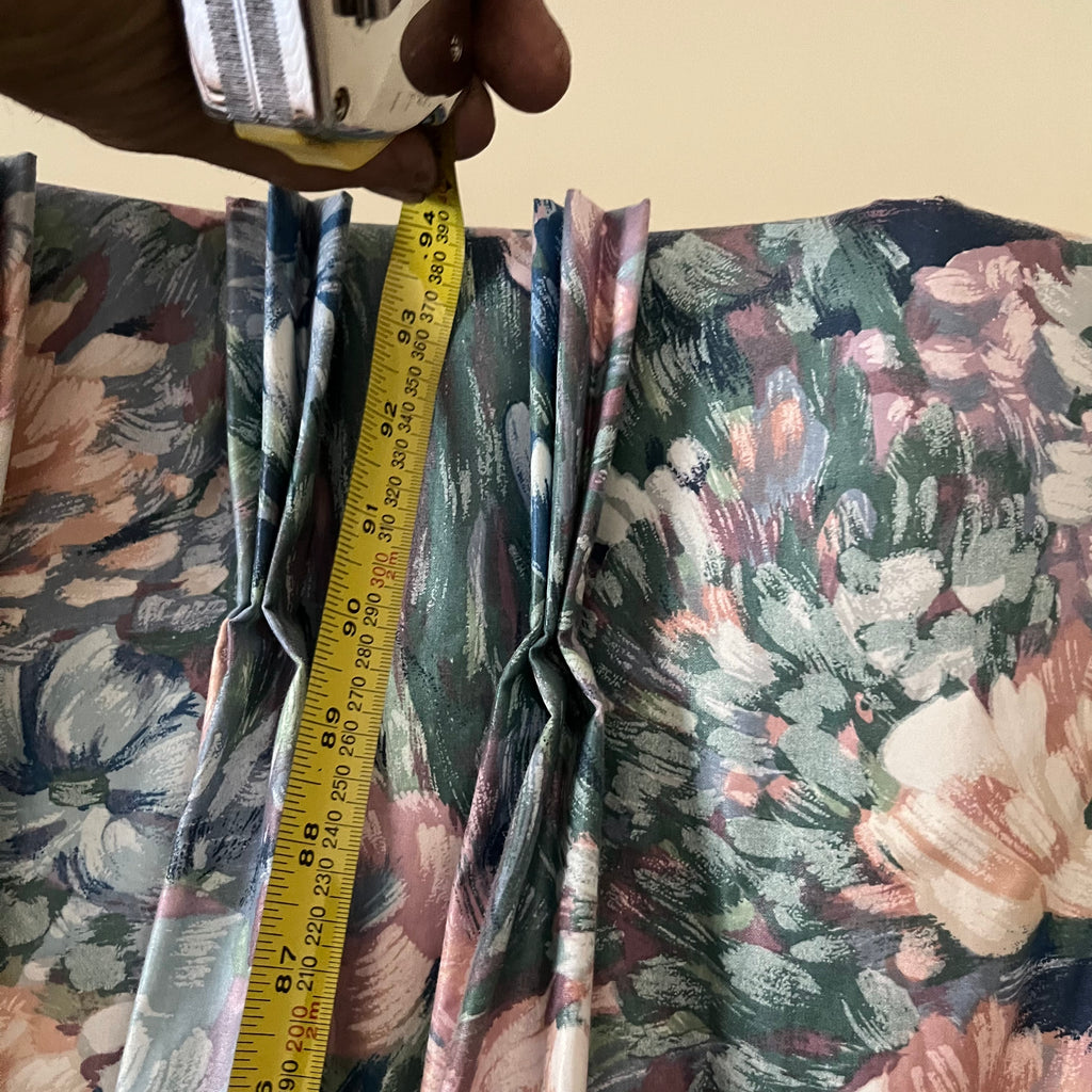 B300 Vintage drapes with rod (includes sheers, floral drapes and hanging hardware)