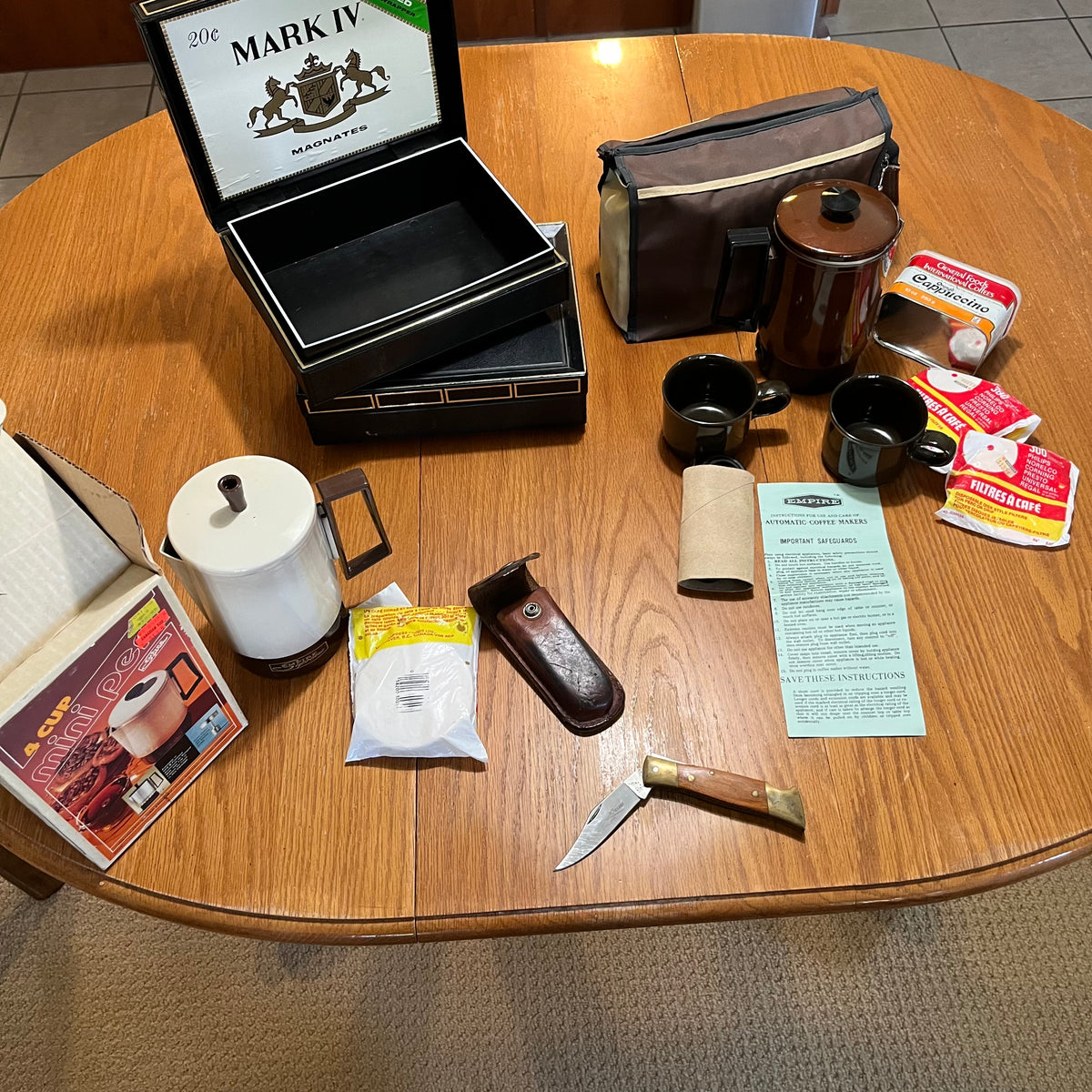 B306 Vintage Grouping (travel coffee maker and more)