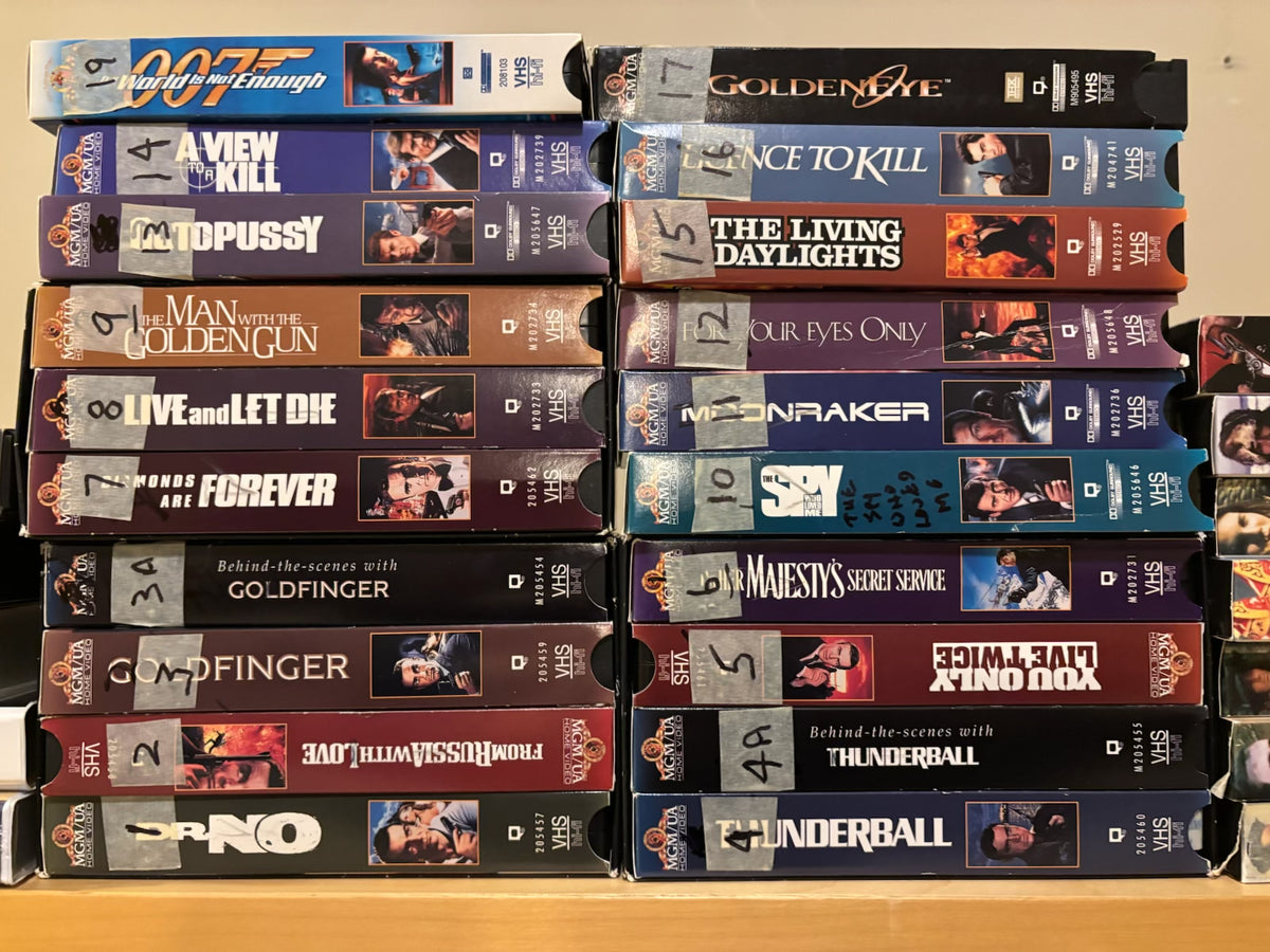 B205 VHS Grouping (James Bond and more)