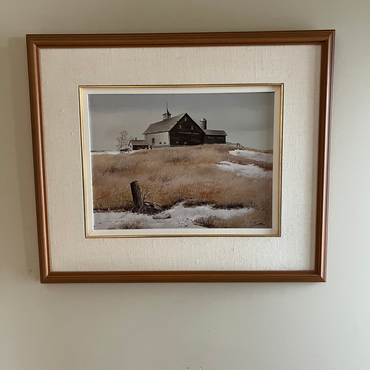 B308 26" x 22" wood framed original Victor Santos Oil painting