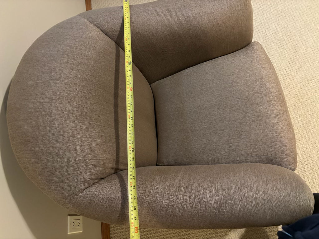 B210 Beige/Grey fabric swivel rocker (needs cleaning)