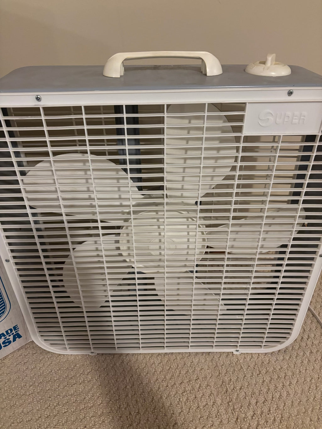 B218 Vintage Super 20 inch box fan in original box
