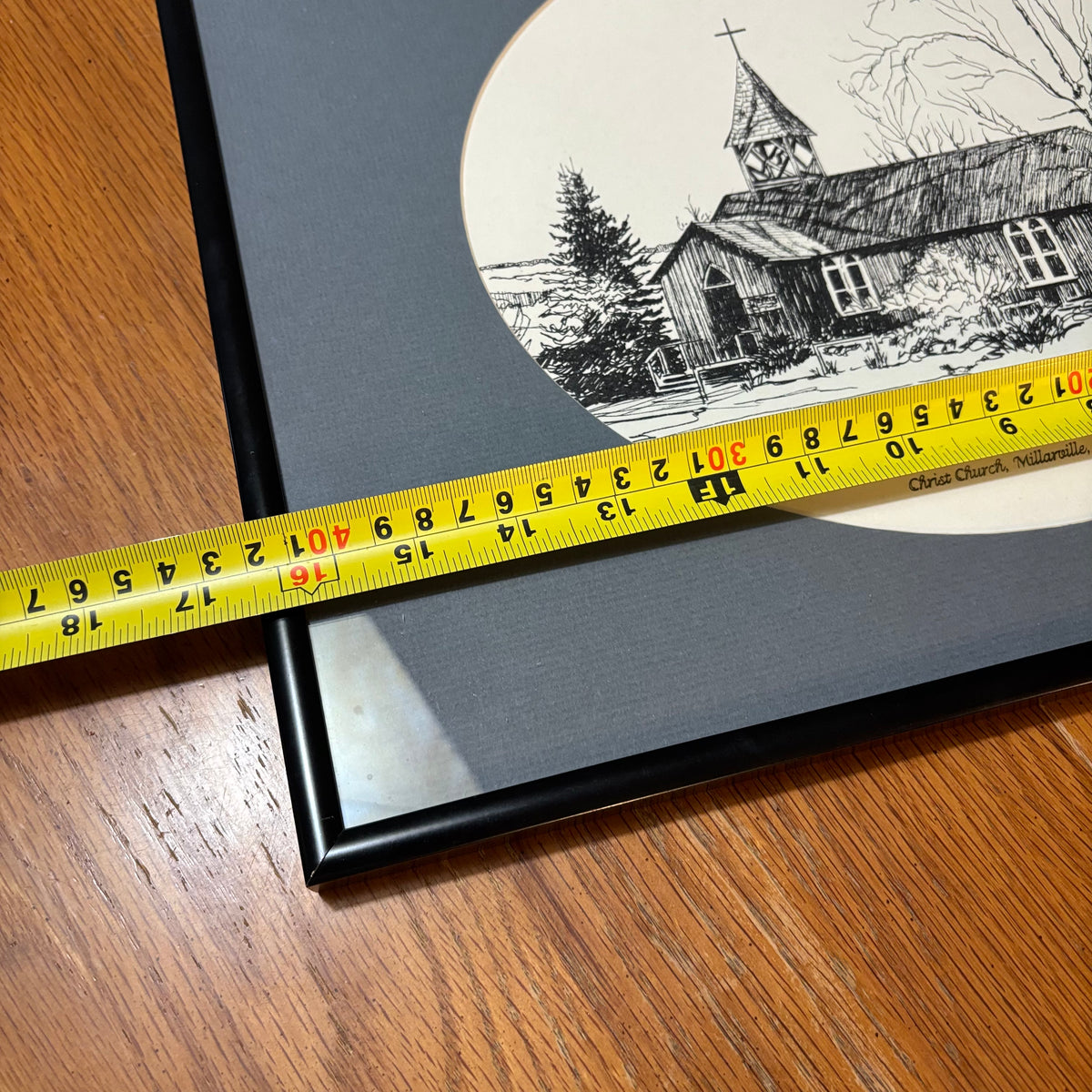 B102 Vintage architectural black and white print (16" x 12")