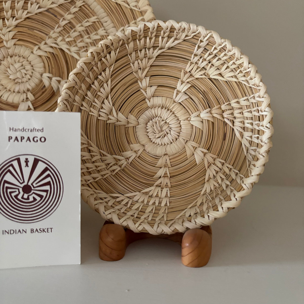 B104 Handcrafted Papago Indian Basket set