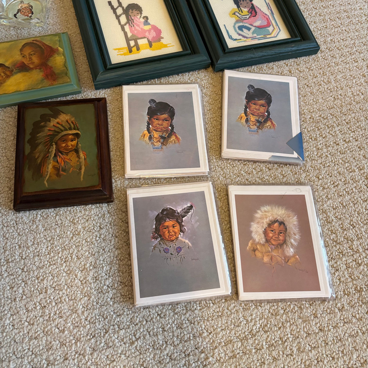 B115 Vintage Decor Grouping (needlepoint and more)