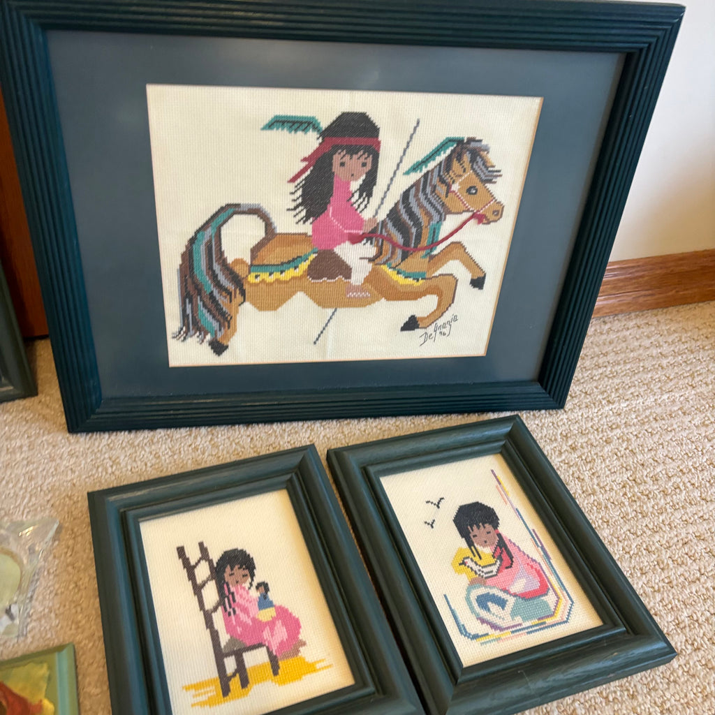 B115 Vintage Decor Grouping (needlepoint and more)