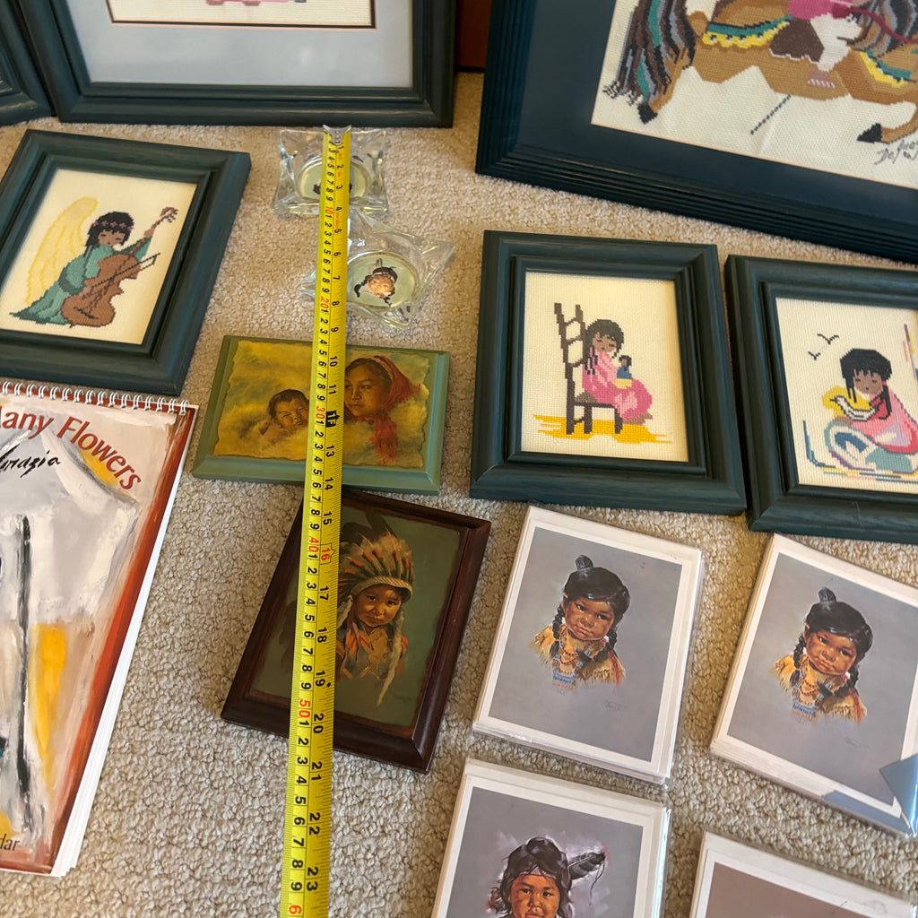 B115 Vintage Decor Grouping (needlepoint and more)