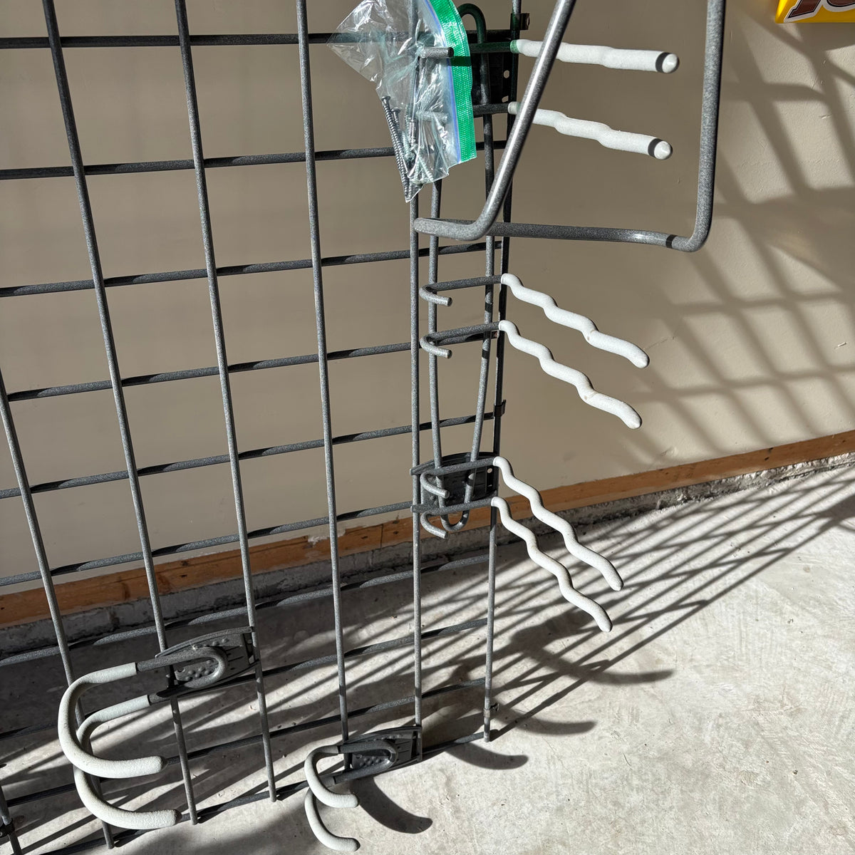 B123 Metal Grid Wall Racks Grouping