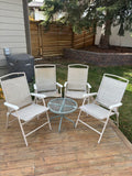 D206 5 Piece Patio Grouping (four chairs and small table)
