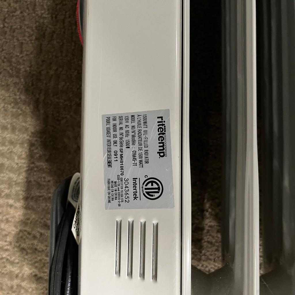 D310 RiteTemp portable electric heater