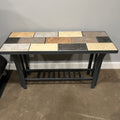 D320 Metal console table with tile top (48" x 18" x 28")