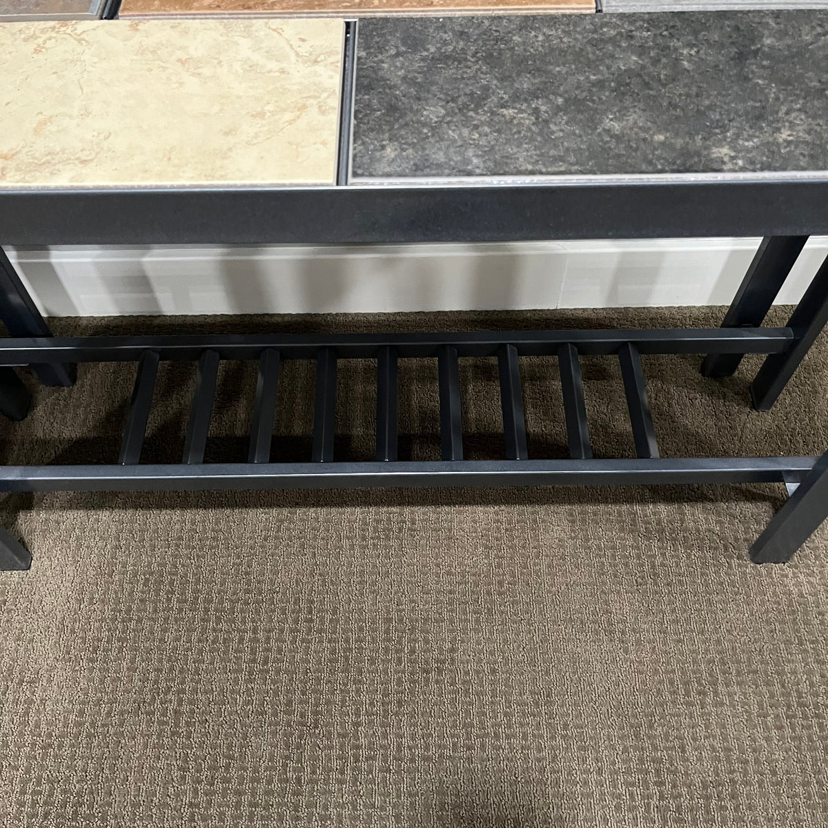 D320 Metal console table with tile top (48" x 18" x 28")
