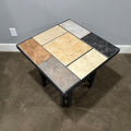 D321 Metal and tile end table (24" x24" x 18")