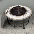 D328 Metal and tile firepit (33" diamter, 18" high)