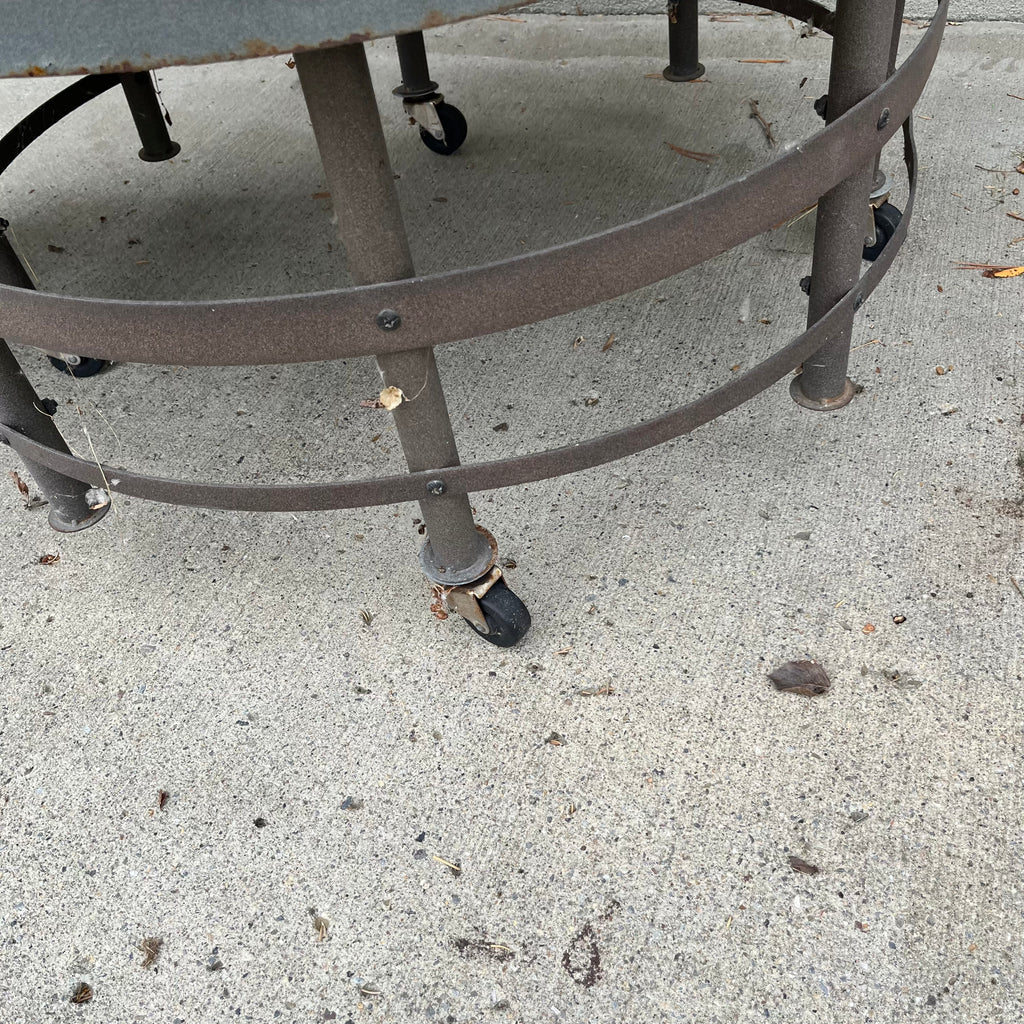 D328 Metal and tile firepit (33" diamter, 18" high)