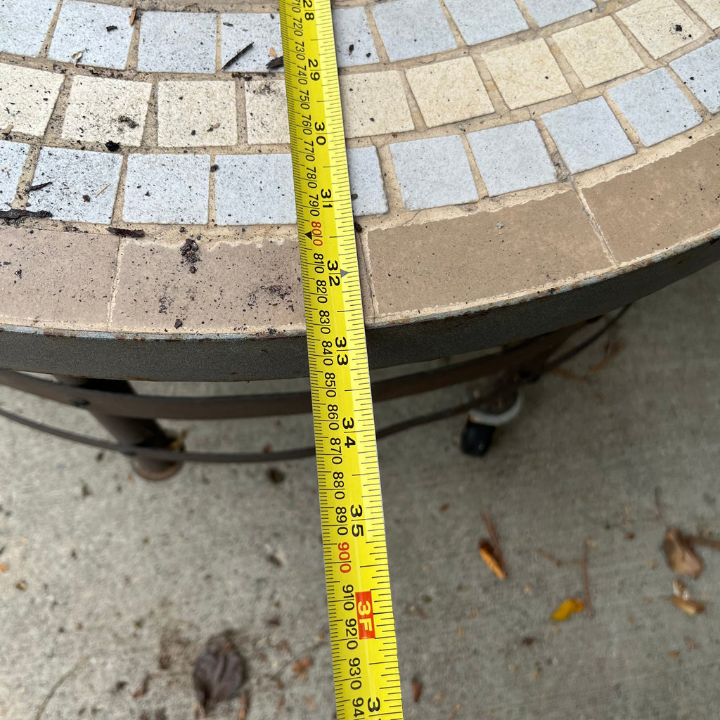 D328 Metal and tile firepit (33" diamter, 18" high)