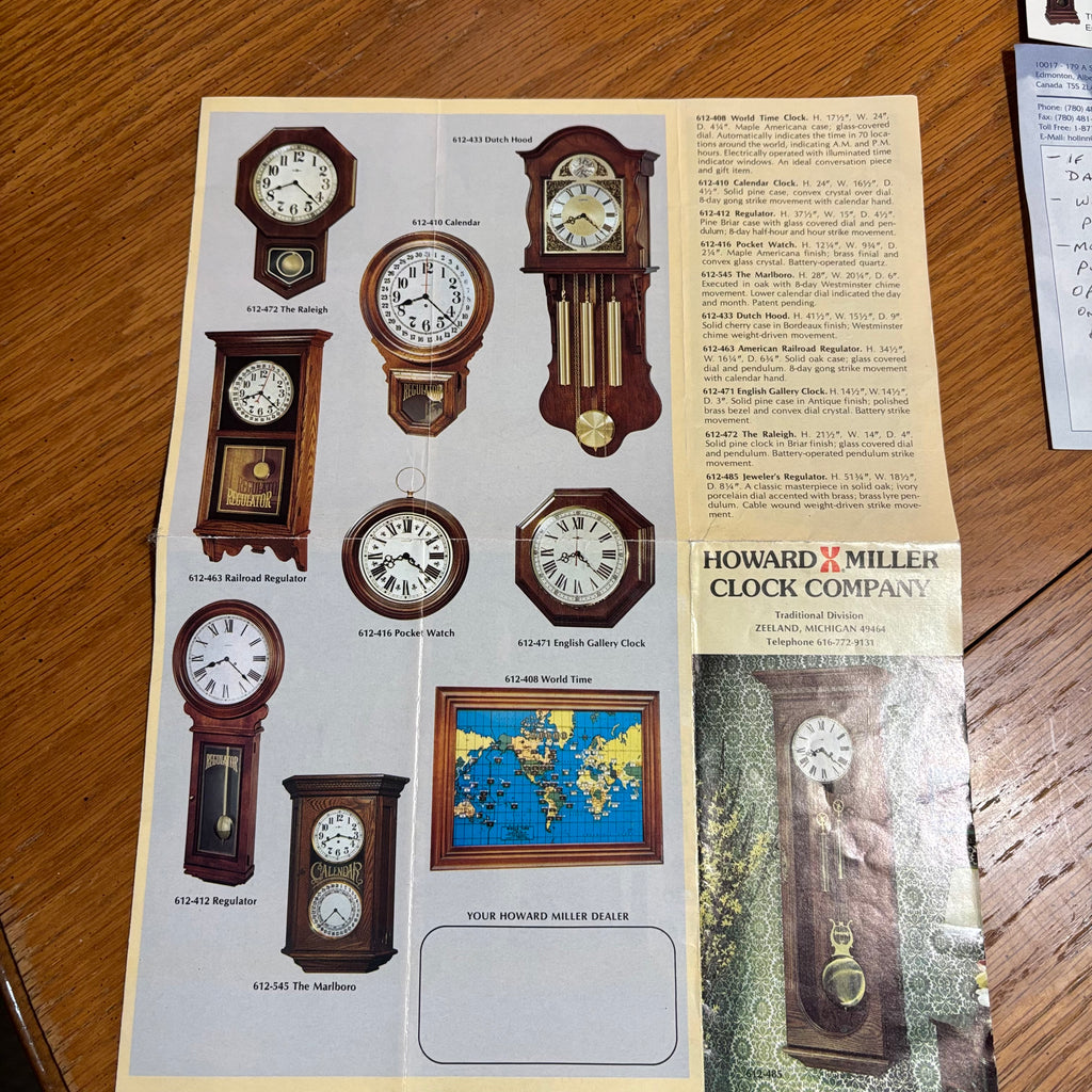 B100 Vintage Howard Millar Grandfather Clock (in excellent working condition) **SEE FULL DESCRIPTION
