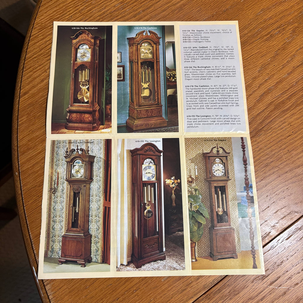 B100 Vintage Howard Millar Grandfather Clock (in excellent working condition) **SEE FULL DESCRIPTION