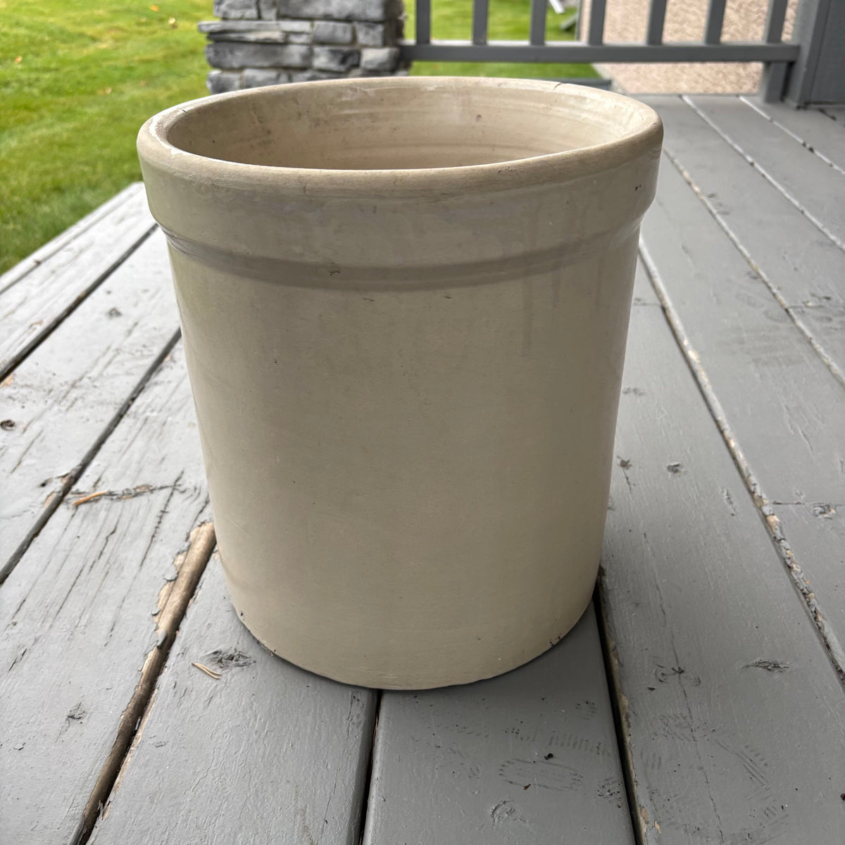 B131 Vintage #3 Medalta Potteries Stoneware Crock