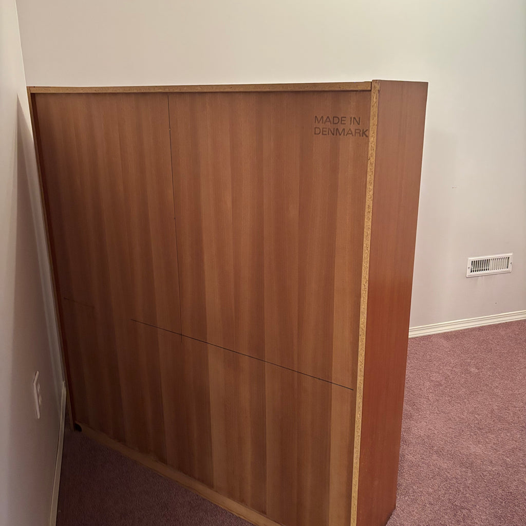 R100 SOLID TEAK MADE IN DENMARK UPPER HUTCH (42" X 40" X 12")