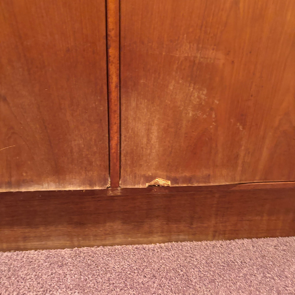 R103 AS IS TEAK CABINET (44" X 42" X 18")***SEE FULL DESCRIPTION