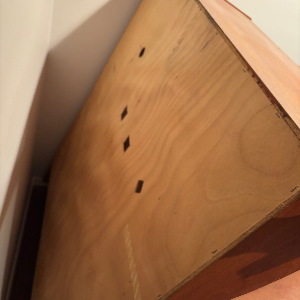 R103 AS IS TEAK CABINET (44" X 42" X 18")***SEE FULL DESCRIPTION