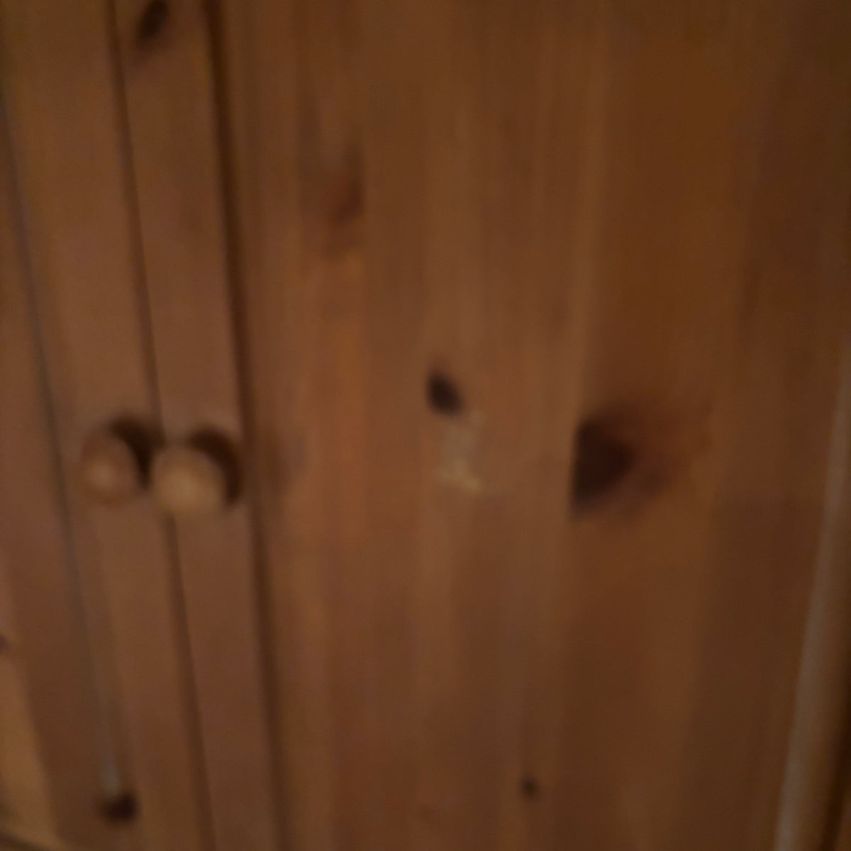 R106 SOLID PINE ARMOUR WITH SHELVES AND 2 DRAWERS (62" X 38" X 20")