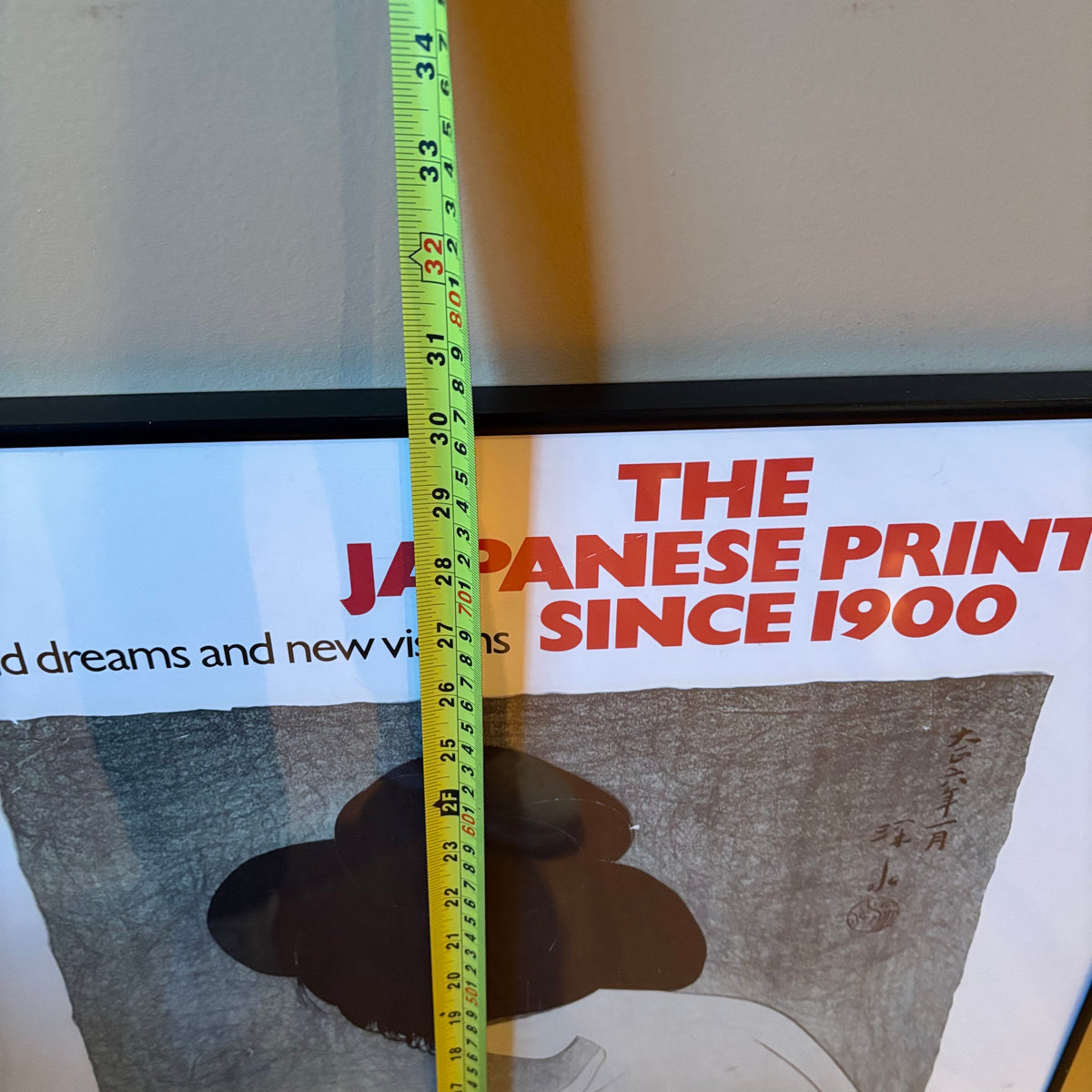 R114 British Museum "The Japanese Print Since 1900: Old Dreams and New Visions" 1983 framed poster