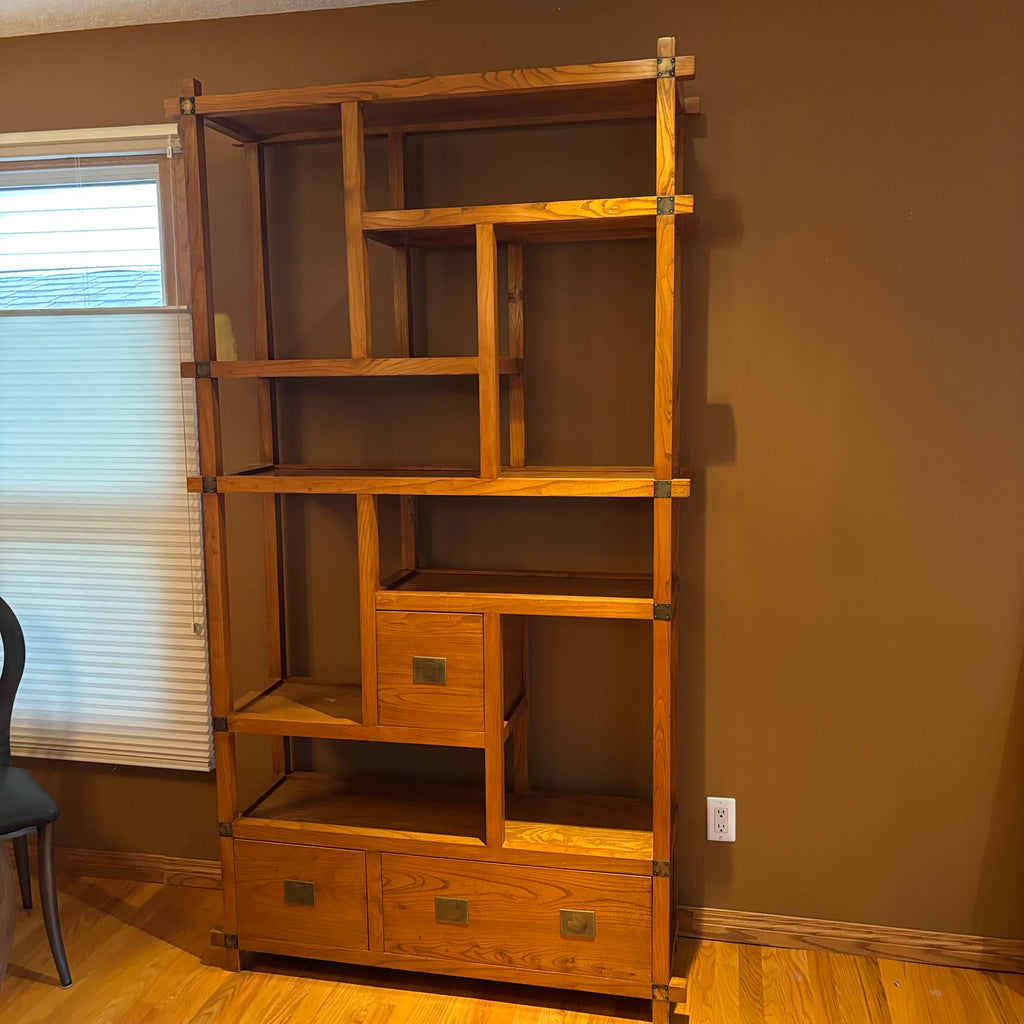 R115A Reclaimed elm Samurai bookcase
