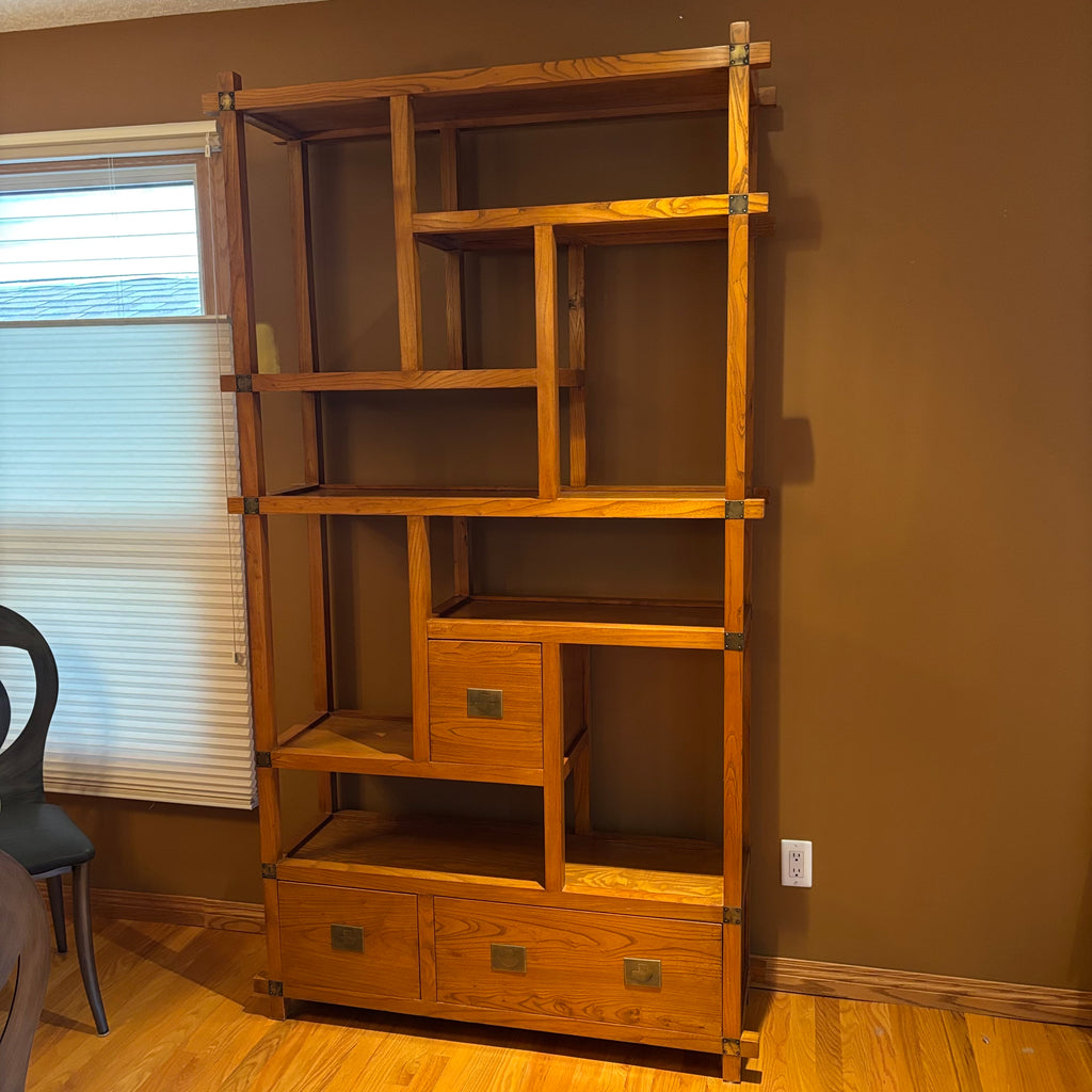 R115A Reclaimed elm Samurai bookcase