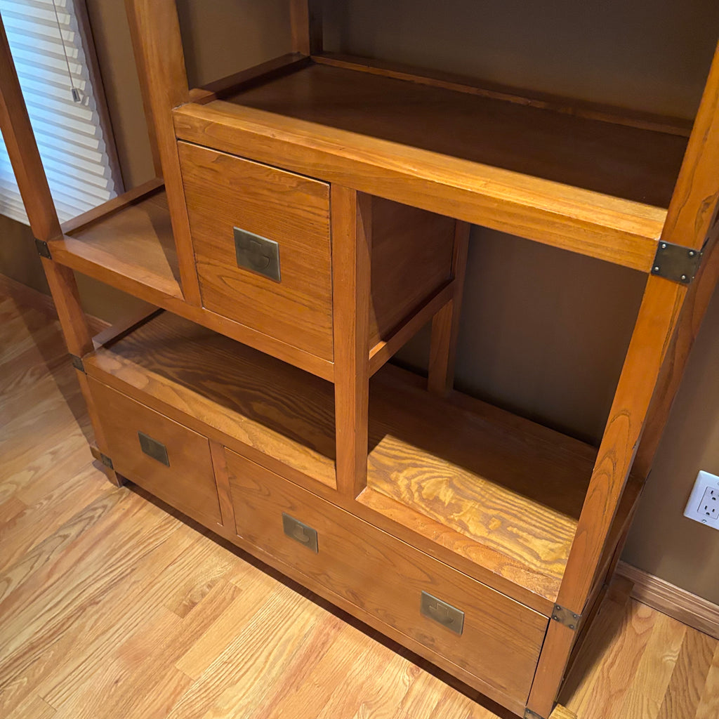 R115A Reclaimed elm Samurai bookcase