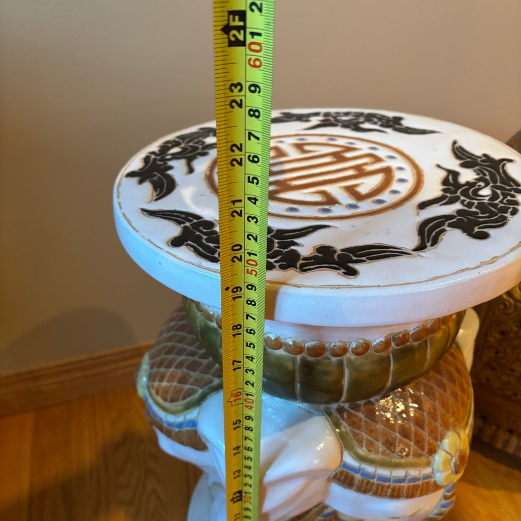 R117A Set of 2 ceramic plant pedestals