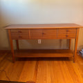 R119A Mid century 3 drawer teak console table