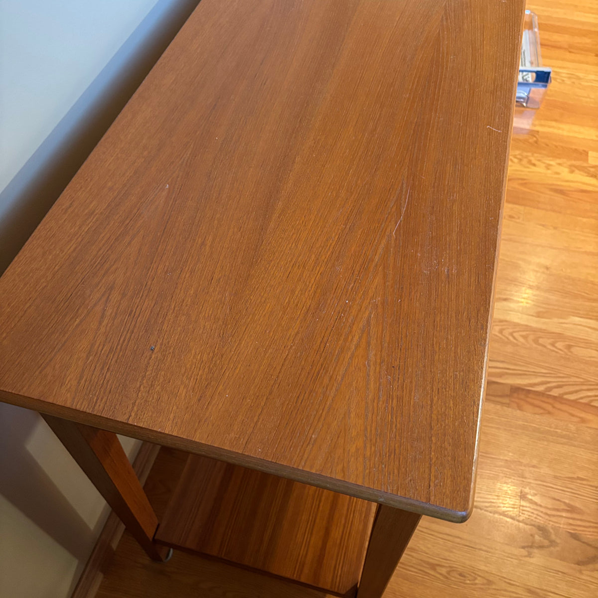 R119A Mid century 3 drawer teak console table