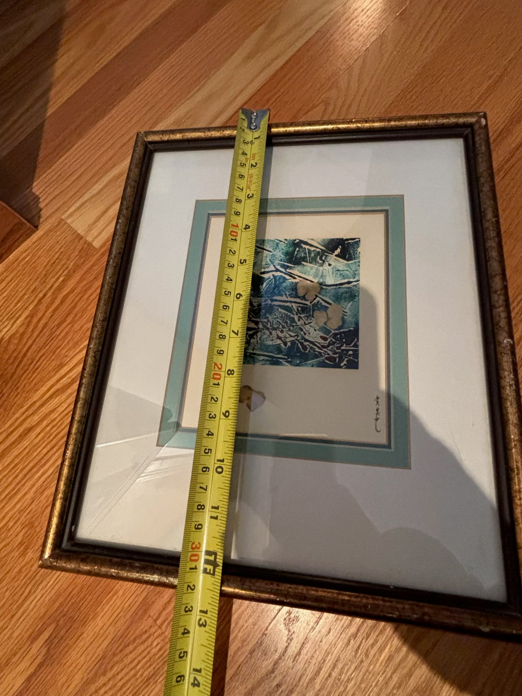 R210 Set of 2 vintage framed abstract prints